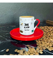Katip Kırmızı Türk Kahvesi Fincanı