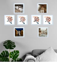 Kişiye Özel Fotoğraflı HOME Yazılı Sök-Tak 8 Adet Masaüstü Ve Duvar Çerçeve Seti
