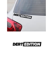 25 X 4 Cm Dert Edition Oto Cam Sticker Araba Sticker (Siyah)