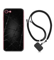 Apple iPhone 5 6 7 8 Plus Se XR Kılıf Boyun Askılı Silikon Dikenli Tel 1779