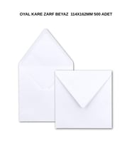 Kare Zarf Beyaz 110 gr 114X162MM 500 Adet – Şık ve Dayanıklı Kare Zarf Seçeneği