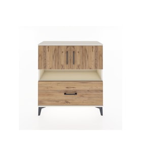 Arges Şifonyer 3 Raflı Tek Çekmeceli 2 Kapaklı 88x30x96 Aytaşı-Çam