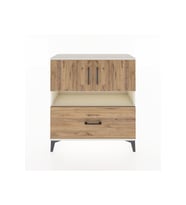 Arges Şifonyer 3 Raflı Tek Çekmeceli 2 Kapaklı 88x30x96 Aytaşı-Çam