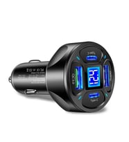Zuidid LED Dijital Ekranlı 2 USB + 2 Type C Portlu Hızlı Araç Şarjı