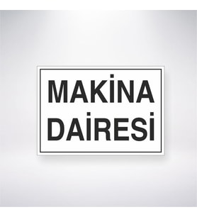 Makine Dairesi 21x28 Arkası Yapışkanlı Levha