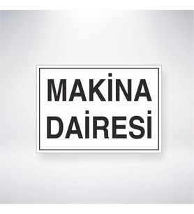 Makine Dairesi 21x28 Arkası Yapışkanlı Levha
