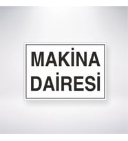 Makine Dairesi 21x28 Arkası Yapışkanlı Levha
