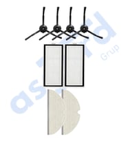 ROBOROCK Q5, Q5+, Q5 PRO,Q5 PRO+ UYUMLU 4 Yan Fırça 2 Filtre 2 Mop PKT-iasgf0000493
