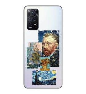 Redmi Note 11 Pro Uyumlu Van Gogh ve Sanatsal Tablolar Tasarımlı Şeffaf Telefon Kılıfı