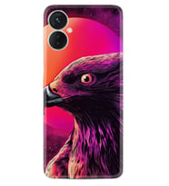 Tecno Spark 9T Kılıf Silikon Desen Özel Seri Red Eagle 1752