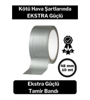 Çok Amaçlı Su Geçirmez Sızdırmaz Dayanıklı İzolasyon Gri Tamir Bandı 48 Mm 10 Mt 1 Adet