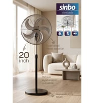 Sinbo SF-6792 Ayaklı Vantilatör 20 İnç 130W Endüstriyel Fan 3 Kademeli Sessiz Güçlü 360 Ayarlanabili