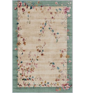 Eliana Home Baskılı, Yıkanabilir Kaymaz Taban Salon Halısı LNA1034 100x150 cm (Yeşil)
