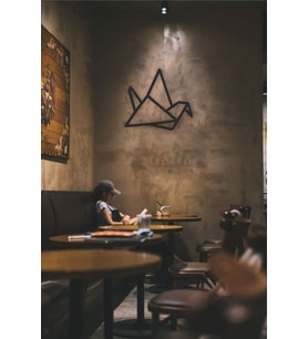Geometrik Kuş Tablo Ahşap Mdf Lazer Kesim