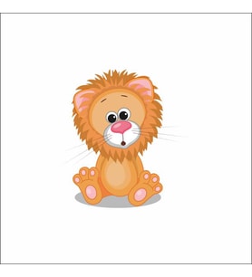 Sevimli Aslan Sticker Duvar Sticker 25x15 CM