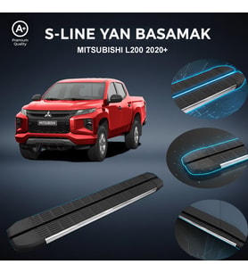Mitsubishi L200 S-Line Premium Krom Yan Basamak 2020 Sonrası