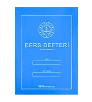 8 Ders Yoklamasız Ders Defteri Mavi Plastik Kapaklı