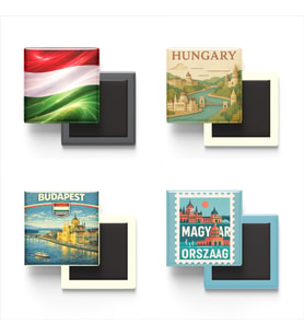 Buzdolap Magnetleri - Macaristan Budapeşte - Hungary - 4'lü Set Magneti