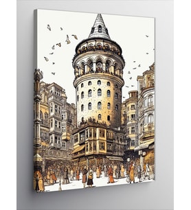 Kanvas Tablo Galata Kulesi Tarihi
