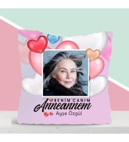 BK Gift Kişiye Özel Canım Anneannem Tasarımlı Beyaz Yastık