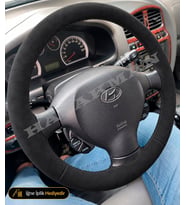 Hyundai Santa Fe 1 Dikme Direksiyon Kılıfı Alcantara Süet Monza Black SM 2000-2006