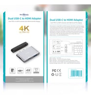 USB Çoğaltıcı Çoklayıcı USB-C HDMI Çevirici 4K 1XHDMI 1XUSB3.0 (Gri)