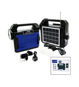 3IN1 - SOLAR 2İN1 EL FENERİ  - RADYO - MP3 BLUETOOTH - USB/ TF PORT - 2 PARÇA  AMPUL KABLOLU - POWERBANK (5343)