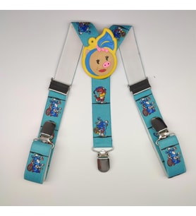 MORDİNO Mavi Tenisçi Mrs. Piggy Çocuk Pantolon Askısı (Karışık)