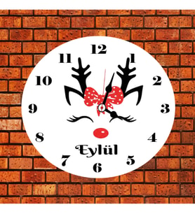 İsimli Baskılı Kişisel Yılbaşı Duvar Saati Kişiye Özel