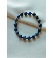 8 MM LAPİS LAZULİ, HEMATİT DOĞALTAŞ BİLEKLİK