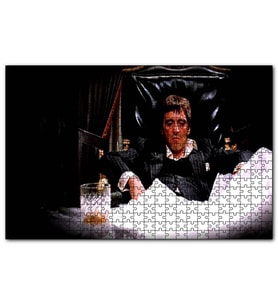 Cakapuzzle Yaralı Yüz Tony Montana  Puzzle Yapboz MDF (Ahşap) (120 Parça)
