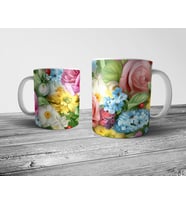 Pixxa Çiçek Desenli Floral Kupa Bardak Model 8