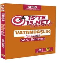 Tasarı Yayınları KPSS Vatandaşlık 15 te 15 Net Garanti Soru Bankası