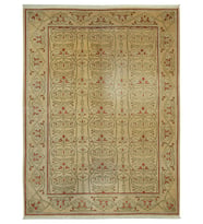 Kırmızı Halı Klasik Stil Madalyon Desenli El Dokuma Yün Pamuk Karışımlı Lüks Salon Halısı