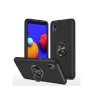 Durukar® Samsung Galaxy A01 Core Kılıf Elit Yüzüklü Kapak - Siyah
