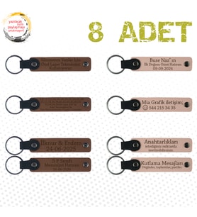A Kahve & Pudra, Tarih Öğretmeninden Öğrencilere Hatıra 8’li Set, Kişiye Özgü Mesajlı Deri Hediyelik