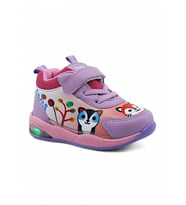 Khayt ZıpZıp Ortopedik Hafif Yuva Kreş Ev Unisex Işıklı Çocuk Spor Ayakkabı (Lila - Pembe)