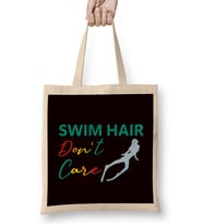 Swimming Hair Dont´s Care Swimmer Swim Girl Water Sports Bez Çanta Uzun Saplı