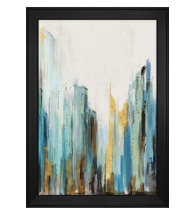Soyut Şekiller Motifli Kanvas Tablo 50 x 70 cm Siyah Çerçeve
