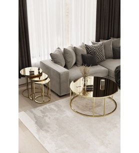 Çift Bacak C Orta & C Zigon Set Gold Kaplama Bronz Ayna