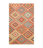 Hoom Rugs VGT 07 Terra Yıkanabilir Çift Taraflı Otantik Halı (Çok Renkli)