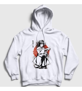 Presmono Unisex Beyaz Giyu Tomioka V2 Anime Demon Slayer Kimetsu No Yaiba Kapüşonlu Sweatshirt 299047tt