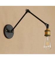mylights  retro rustik üç mafsalı aplik (Siyah)