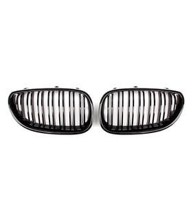 BMW UYUMLU E60 M5 PİANO BLACK ÇİFT ŞERİT PANJUR SETİ 2003-2010