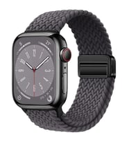 Huawei Watch GT GT2 GT3 GT4 42mm/Honor Magic 2 Kordon Magnet Örgü Strap (Koyu Gri)