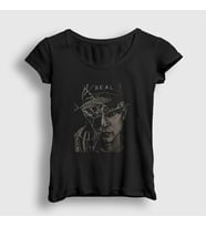 Presmono Kadın Siyah Broken Rapper NF T-Shirt 304801tt