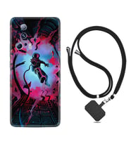 Xiaomi Mi 13 Lite Kılıf Silikon Boyun Askılı İpli Desenli Silikon Astronot Attack 1702