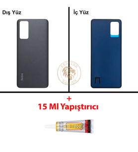 Xiaomi Redmi Note 11 Pro Grafit Grisi Arka Pil Kapağı Batarya Kapağı + B-7000 Yapıştırıcı