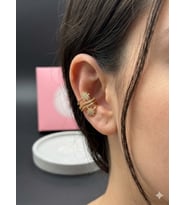 Gümüş Kaplama Kutup Yıldızı Earcuff Küpe , Gold Sirius Sıkıştırmalı Küpe