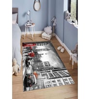 Dijital Baskılı Kaymaz Taban Yıkanabilir Kolay Temizlenir Modern Çocuk Odası Halısı NDÇ-HP-764 (Çok Renkli)